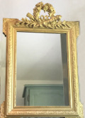 french antique crested mirror